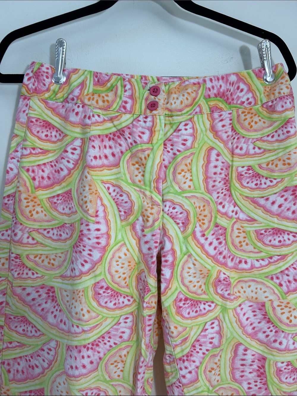 Vintage Talbots Watermelon Print Pastel Capri Pants size 10P (10 petite) - Picture 2 of 8